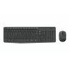 Logitech MK235 bezvadu tastatūras un peles komplekts, 2.4GHz RF, QWERTZ izkārtojums, melns, USB uztvērējs – 920-008031