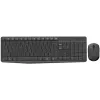 Logitech MK235 bezvadu tastatūras un peles komplekts, 2.4GHz RF, QWERTZ izkārtojums, melns, USB uztvērējs – 920-008031