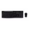 Logitech MK270 bezvadu komplekts – pilna izmēra RF 2.4 GHz tastatūra un pele (melna)