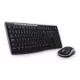 Logitech MK270 bezvadu komplekts – pilna izmēra RF 2.4 GHz tastatūra un pele (melna)