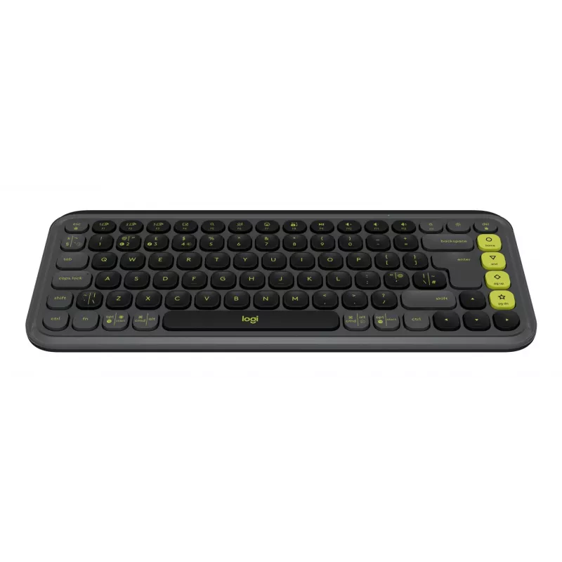 Logitech POP Icon Keys bezvadu kompaktā mehāniskā tastatūra, Blast Yellow
