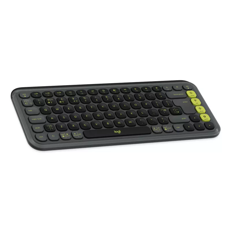 Logitech POP Icon Keys bezvadu kompaktā mehāniskā tastatūra, Blast Yellow