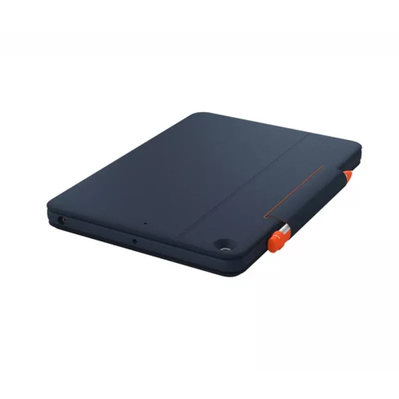 Logitech Rugged Combo 3 Touch for Education - Tastatūra un vāciņš - ar skārienpaliktni - Apple Smart Connector - AZERTY - Franču - Classic Blue - Izglītībai - Apple 10.2 collu iPad