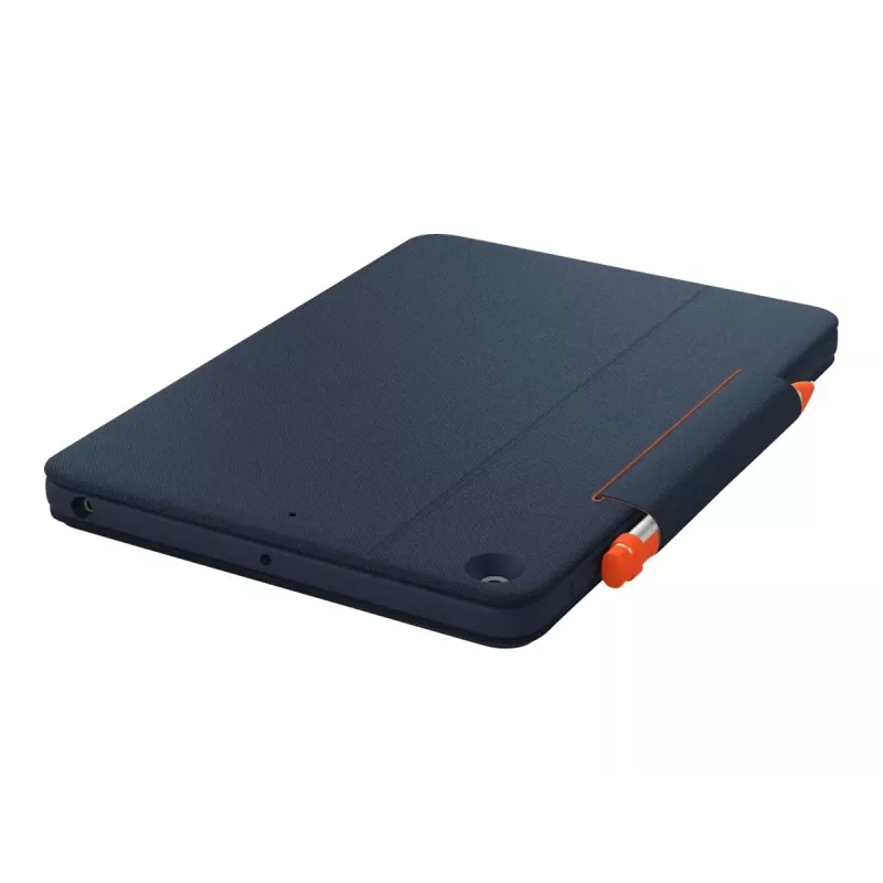 Logitech Rugged Combo 3 Touch for Education - Tastatūra un vāciņš - ar skārienpaliktni - Apple Smart Connector - AZERTY - Franču - Classic Blue - Izglītībai - Apple 10.2 collu iPad