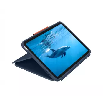 Logitech Rugged Combo 4 tastatūras maciņš ar skārienpaliktni iPad 10. paaudzei, Apple Smart Connector, Classic Blue