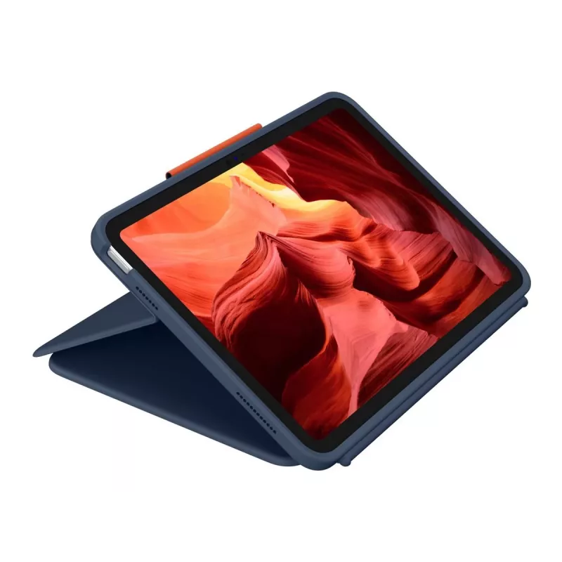 Logitech Rugged Combo 4 tastatūras maciņš ar skārienpaliktni iPad 10. paaudzei, Apple Smart Connector, Classic Blue