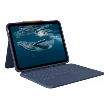 Logitech Rugged Combo 4c Classic Blue iPad tastatūras maciņš ar skārienpaliktni, Smart Connector, QWERTZ
