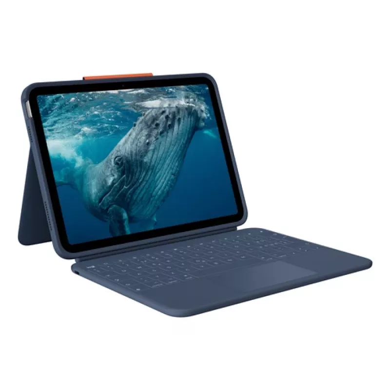 Logitech Rugged Combo 4c Touch Classic Blue (CH) klaviatūras futrālis ar skārienpaliktni iPad 7/8/9