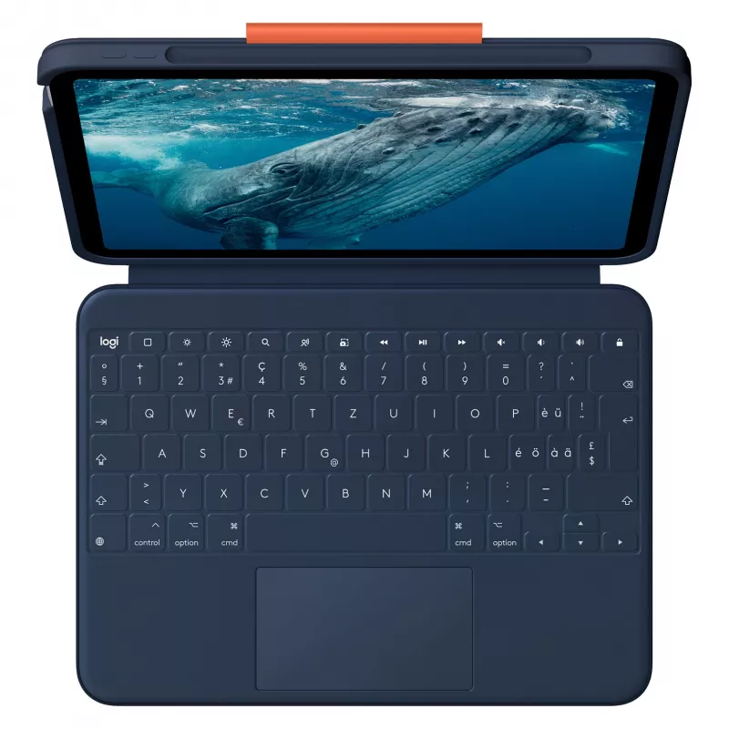 Logitech Rugged Combo 4c Touch Classic Blue (CH) klaviatūras futrālis ar skārienpaliktni iPad 7/8/9