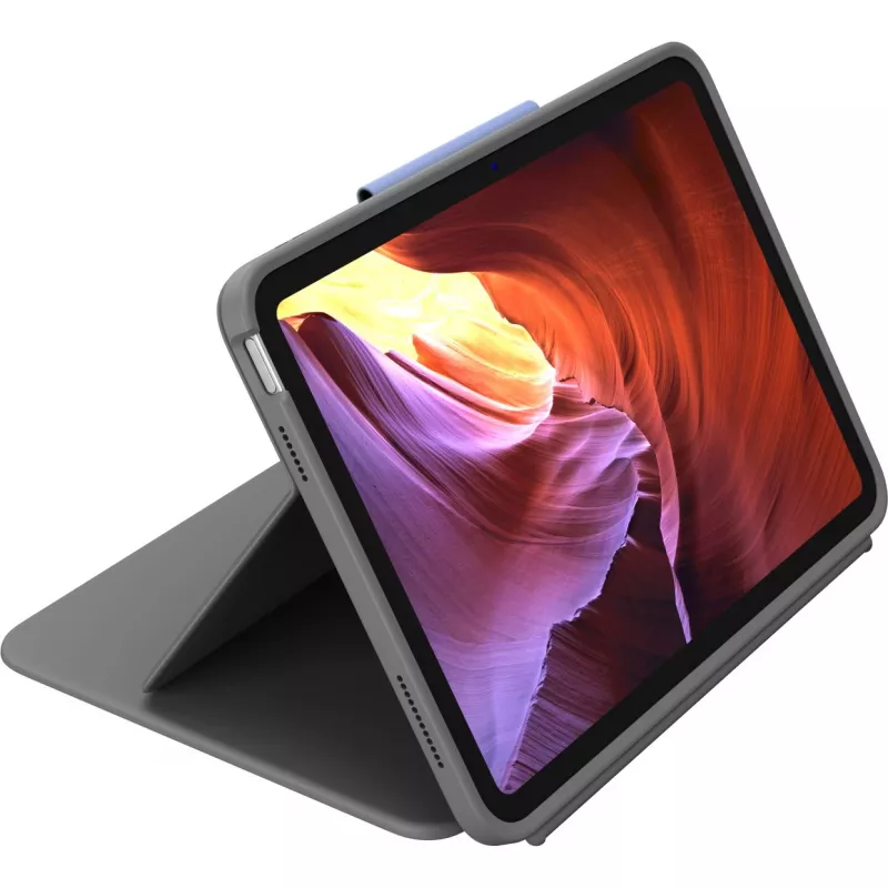 Logitech Rugged Folio ar ASV starptautisko QWERTY tastatūru Apple iPad 10. paaudzei (A2696) - Grafīta, MIL-STD-810G triecienaizsardzība