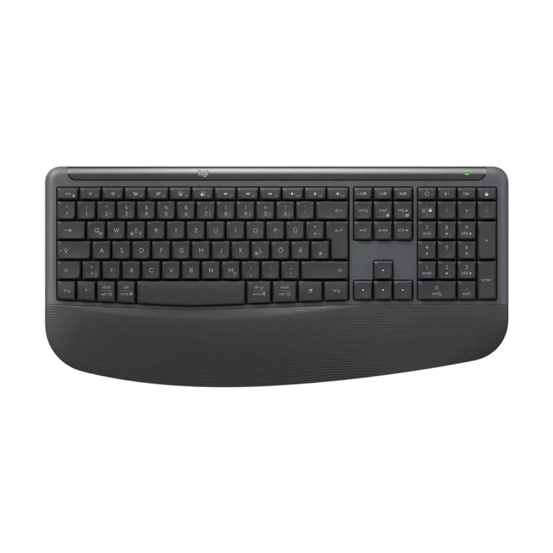 Logitech Signature Comfort Plus Combo MK880 for Business - Tastatūras un peles komplekts - Pilna izmēra - ar LED akumulatora indikatoru - Bezvadu - USB-C, Bluetooth LE - QWERTZ - Vācu - Grafīts