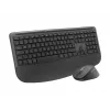 Logitech Signature Comfort Plus Combo MK880 for Business - Tastatūras un peles komplekts - Pilna izmēra - ar LED akumulatora indikatoru - Bezvadu - USB-C, Bluetooth LE - QWERTZ - Vācu - Grafīts