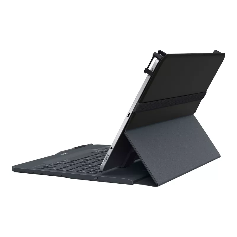 Logitech universālā tastatūra un folija maciņš 9-10 collu planšetdatoriem, Bluetooth 3.0, QWERTZ Šveices vācu izkārtojums, grafīta