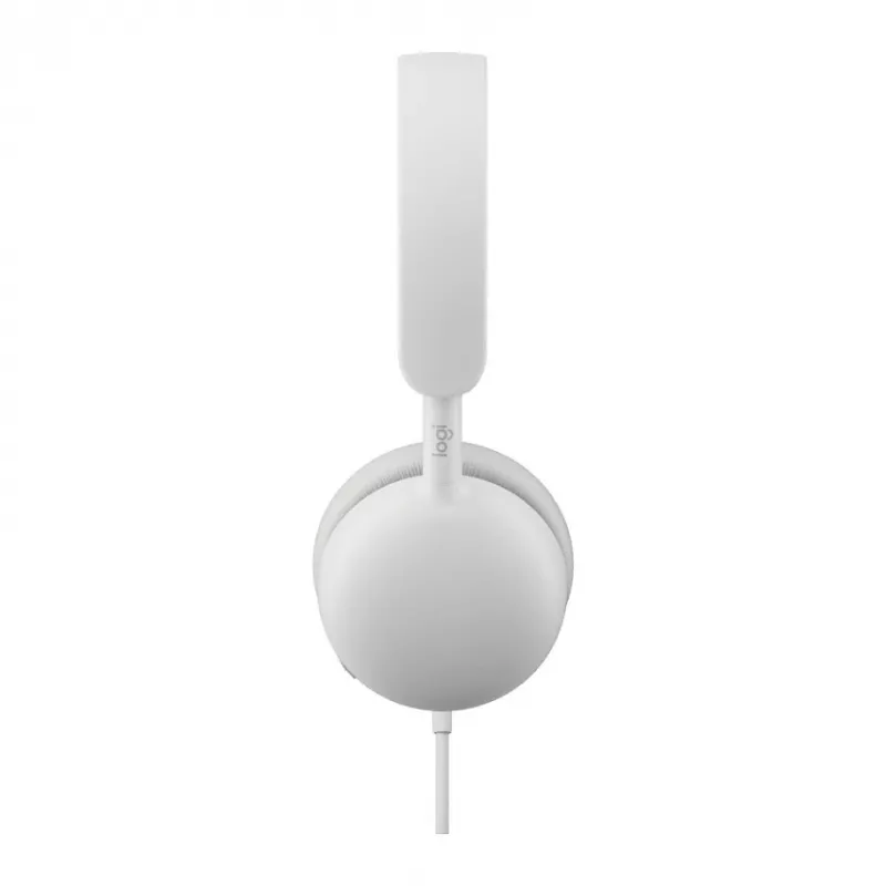 Logitech Zone Wired 2 uz auss USB-C austiņas ar trokšņu slāpējošu mikrofona sviru, pelēkbalts