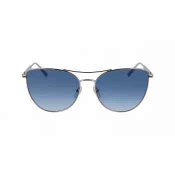 Longchamp LO134S-715 Sieviešu saulesbrilles, zelta metāla tauriņveida rāmis, brūnas gradienta lēcas, 58 mm