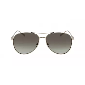 LONGCHAMP LO139S712 Sieviešu tauriņveida saulesbrilles - Melns rāmis, pelēki gradienta lēcas 59mm