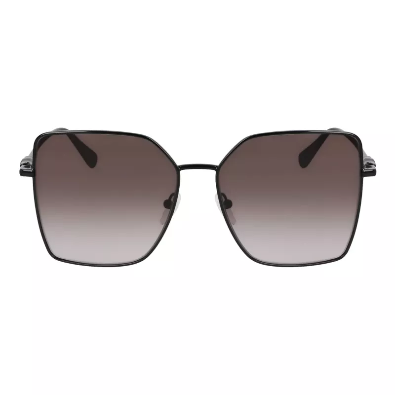 Longchamp LO173S5715001 Sieviešu saulesbrilles - Melns rāmis, Pelēkas lēcas, 57mm