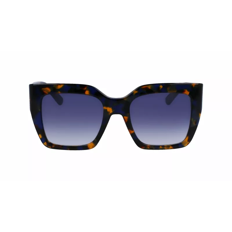 LONGCHAMP LO734S-430 Sieviešu ģeometriskās saulesbrilles Havana Acetāts Gradient Brūna Lēca 53mm