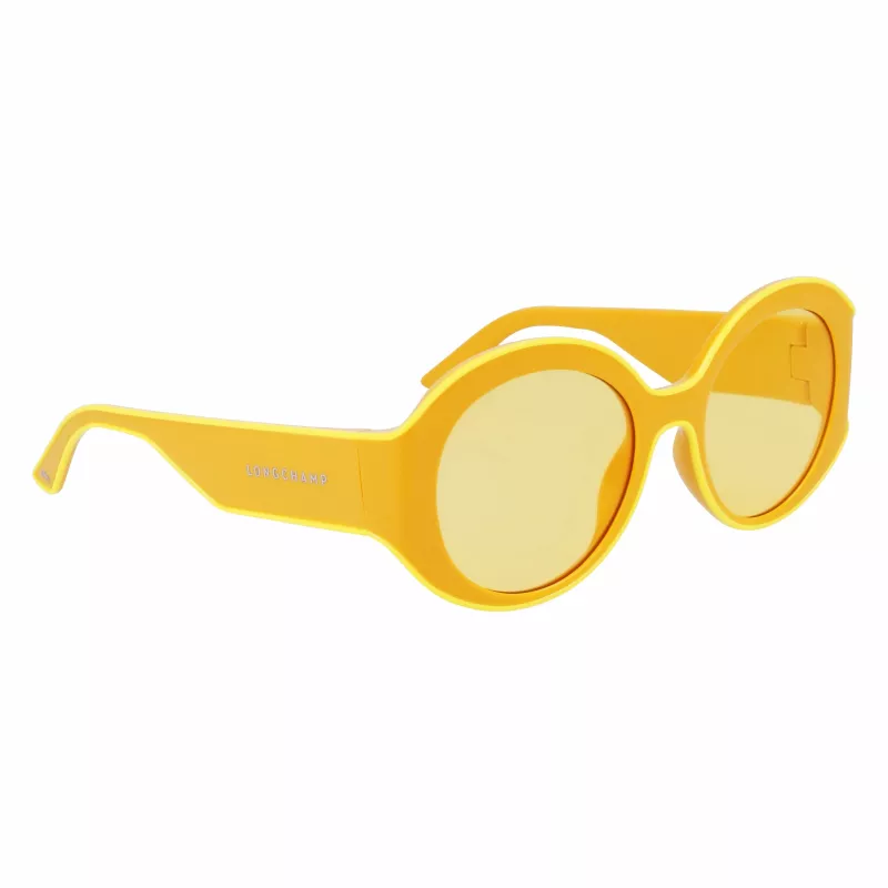 LONGCHAMP LO758S-741 Sieviešu kvadrātveida acetāta saulesbrilles Havana brūns gradients 53mm