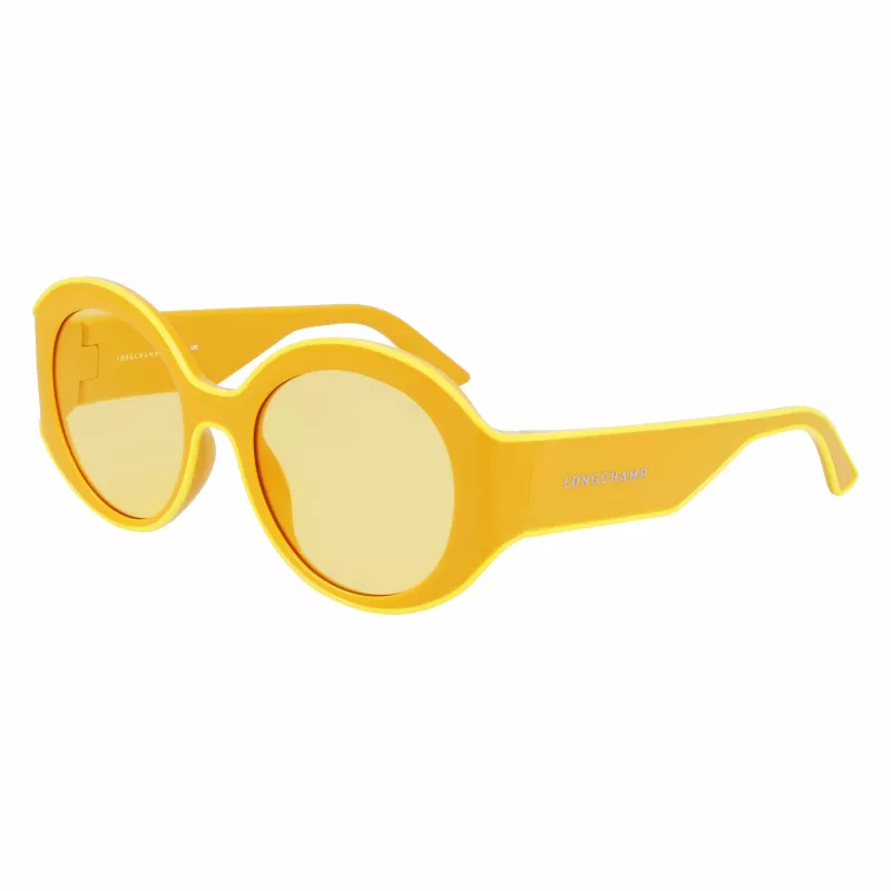 LONGCHAMP LO758S-741 Sieviešu kvadrātveida acetāta saulesbrilles Havana brūns gradients 53mm