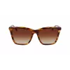LONGCHAMP Sieviešu saulesbrilles LO719S-238 Havana Acetāta Kvadrātveida Rāmis Brūnas Gradienta Lēcas 56mm
