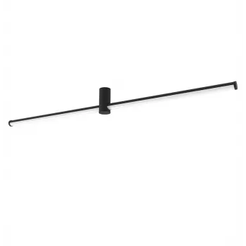 Longo 23W LED griestu lampa melna 3000K silta balta 1840lm kvadrātveida pieplūdes montāža