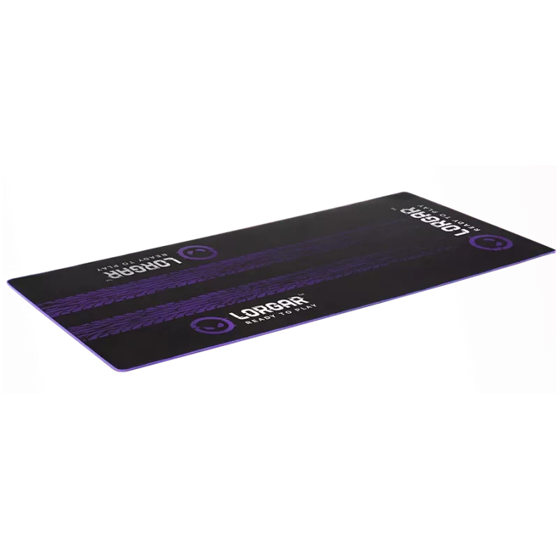 LORGAR RX1FM Sim Racing Floor Mat Advanced, Stitched Edge, 1700x700x3 mm, Black/Purple