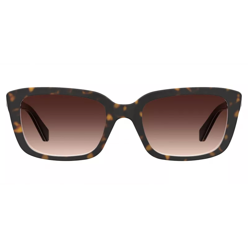 LOVE MOSCHINO Sieviešu saulesbrilles MOL042S086F3H - Havana acetāta rāmis, brūnas gradienta polikarbonāta lēcas, 53/17/145 mm