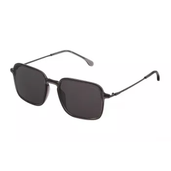 LOZZA MAN SL4214M546S9P Saulesbrilles Taisnstūra Acetāts Melns Rāmis Polarizētas Pelēkas Lēcas UV400 54/20/145 mm
