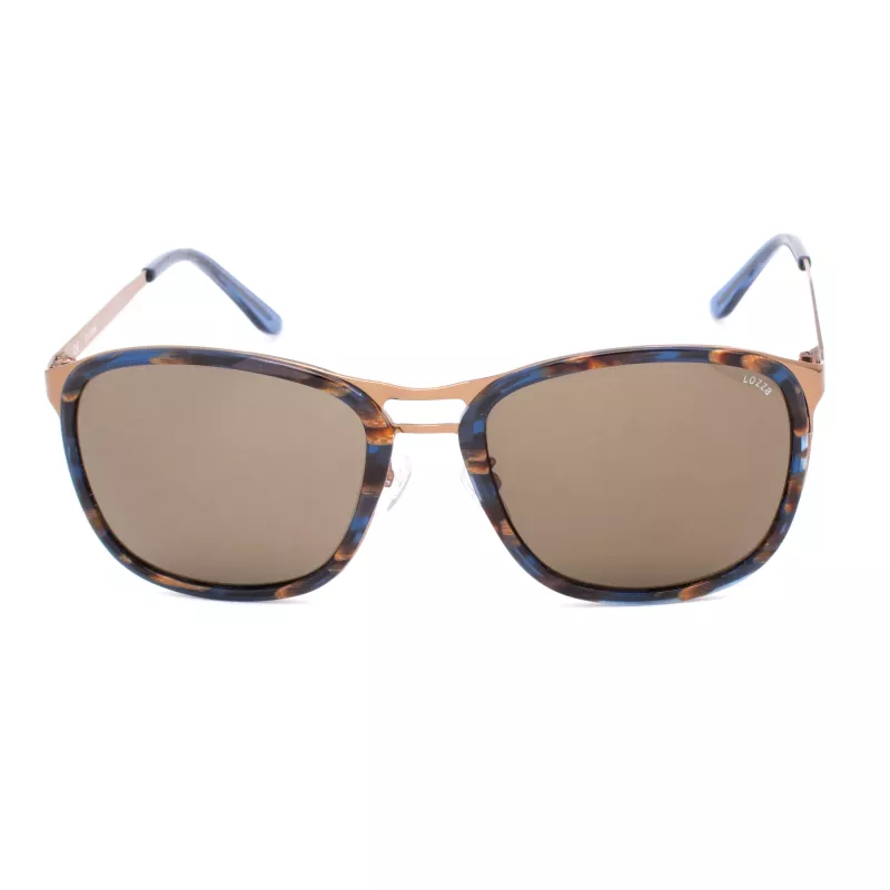 LOZZA SL2199 Unisex saulesbrilles - Taisnstūra acetāta rāmis UV400 aizsardzība - 57/20/135 mm