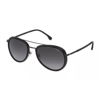 LOZZA SL2281M56627F Unisex taisnstūra saulesbrilles Havana acetāta rāmis Brūna polikarbonāta lēca 56/20/140 mm UV400 3. kategorija