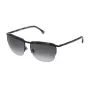 LOZZA SL2282M590531 Unisex taisnstūra saulesbrilles, Havana acetāta rāmis, pelēkas polikarbonāta lēcas, UV400, 59 mm