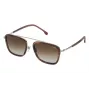 LOZZA SL2291M-579Y Vīriešu taisnstūra acetāta saulesbrilles Havana 54mm
