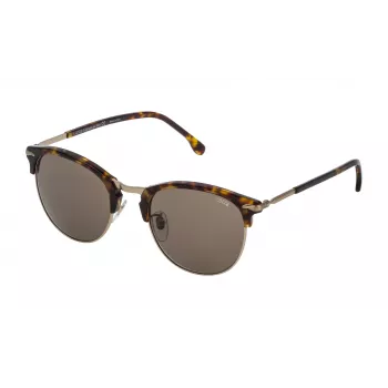 LOZZA SL2293M5208FT Unisex saulesbrilles, Havana acetāta rāmis, pelēki gradienta lēcas 52/21/140 mm
