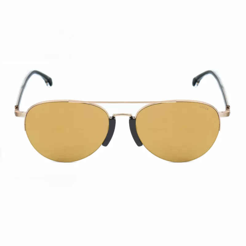 LOZZA SL2394-57300G Vīriešu taisnstūra saulesbrilles Havana/Brūns rāmis Zaļa lēca 57/15/140 mm