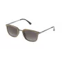 LOZZA SL4028M520ANB Unisex taisnstūra saulesbrilles - Melns acetāta rāmis, Pelēkas polikarbonāta lēcas, UV400 aizsardzība