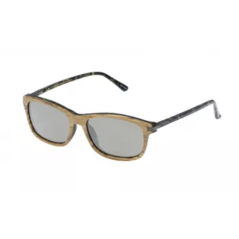 LOZZA SL4029M56ANBX Unisex saulesbrilles - Taisnstūra metāla rāmis, pelēkas nokrāsas lēcas, 56/16/140 mm