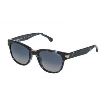 LOZZA SL4134M5206DQ Unisex taisnstūra saulesbrilles, Havana bruņurupuča acetāta rāmis, brūnas gradienta lēcas 52/22/140 mm