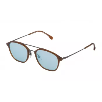 LOZZA SL4182M50T65X Unisex saulesbrilles - Taisnstūra acetāta rāmis - UV400 aizsardzība - 50/20/145 mm