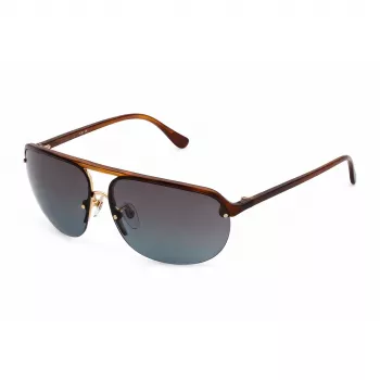 LOZZA SL4260-650706 Vīriešu taisnstūra saulesbrilles tumšā Havana pelēkā