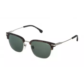 LOZZA Unisex taisnstūra saulesbrilles SL2280M530579 - Havana Brūns acetāta rāmis ar brūniem gradienta lēcām