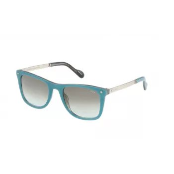 LOZZA Unisex taisnstūra saulesbrilles SL4035M5306DK - Brūns Havana acetāta rāmis ar brūniem gradienta polikarbonāta lēcām, UV400 aizsardzība, 53 mm lēcu platums