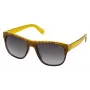 LOZZA Unisex SL4000M5507V8 Saulesbrilles - Melns Acetāta Rāmis, Pelēka Gradienta Lēca, 55/19/140 mm
