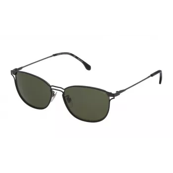 LOZZA Unisex Saulesbrilles SL2303M5508Y8 - Havana Acetāta Rāmis, Brūna Polikarbonāta Lēca, UV400 Aizsardzība, 55/15/140 mm