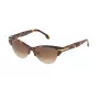 LOZZA Sieviešu kaķacs formas saulesbrilles SL4071M5309AJ - Havana acetāta rāmis, pelēkas gradienta lēcas, UV400 aizsardzība