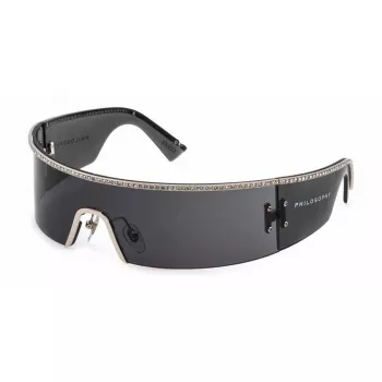 LOZZA Sieviešu taisnstūra acetāta saulesbrilles SL2372S990579 Melnas/Pelēkas UV400