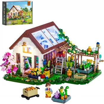 Lumibricks Indoor Greenhouse with Full Spectrum LED Grow Light, Hydroponic System, 6 Plant Pods, 2.5L Water Tank, White