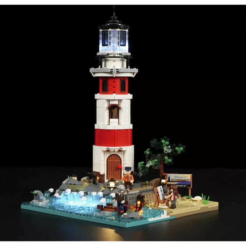 Lumibricks Sunrise Lighthouse Building Block Set ar LED apgaismojumu