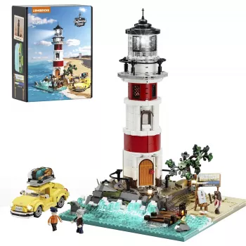 Lumibricks Sunrise Lighthouse Building Block Set ar LED apgaismojumu