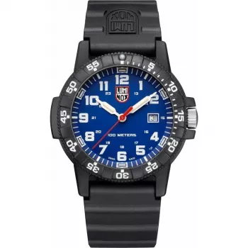 Luminox vīriešu XS.0323.L 44mm Šveces kvarca pulkstenis ar zilu ciparnīcu un melnu gumijas siksnu